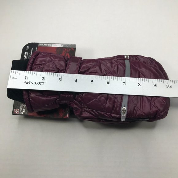 Swiss Tech Quilted Ski Mitten Purple Size Small/Medium New - Picture 12 of 12